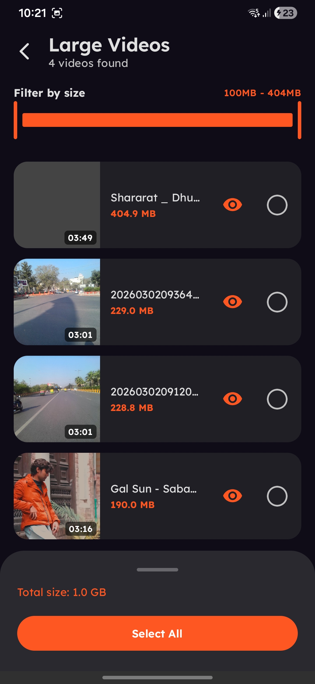 File info panel
